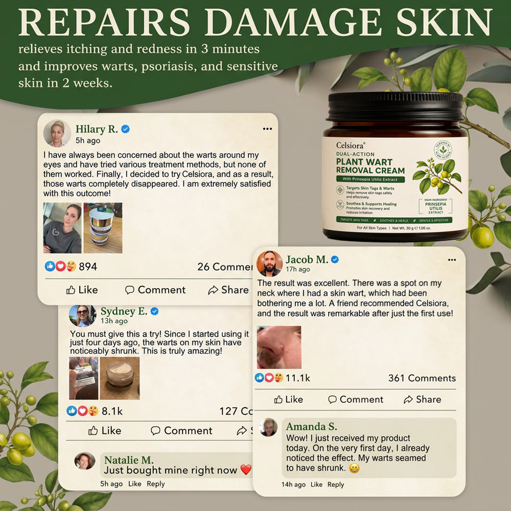 Celsiora® SkinRepair Essence Cream (Removeswarts and skin growths,improves keratin buildupand seborrheic dermatitis,follicular keratosis, agespots)