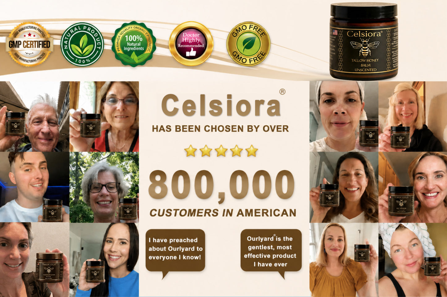 🌸Celsiora® 🌸Organic Tallow Honey Balm to Help Helps remove warts, skin tags, and psoriasis
