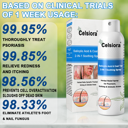 Psoriasis✅ Official Store: Celsiora® SALICYLIC ACID& COAL TAR 2-IN-1 Psoriasis Spray 👨‍⚕️ Developed by Dermatologists (for the treatment of psoriasis and eczema, improvement of bacterial infections in the genital area) Made in USA