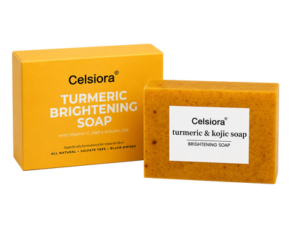 UPSELL🔥BUY 2 GET 1 FREE🔥Turmeric Brightening Soap (with Vitamin C, Alpha Arbutin, Oat)-Celsiora®