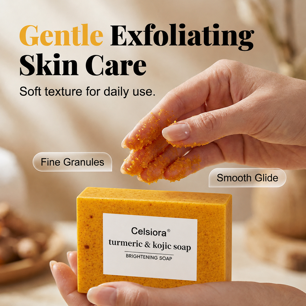 UPSELL🔥BUY 2 GET 1 FREE🔥Turmeric Brightening Soap (with Vitamin C, Alpha Arbutin, Oat)-Celsiora®