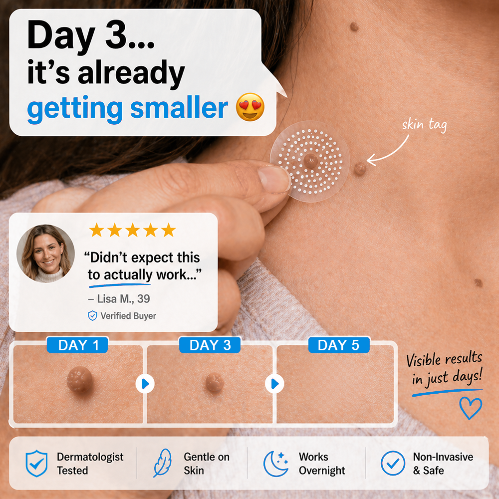 ⏱️Celsiora® 2-in-1 Microneedle & Hydrocolloid Patch | Raised Moles,Acne,  Flat Warts & Skin Tags Remover | Improves Wrinkles, Scars & Blemishes | Invisible Pimple Patches for Face & Body