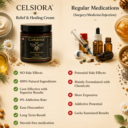🌸Celsiora® 🌸Organic Tallow Honey Balm to Help Helps remove warts, skin tags, and psoriasis
