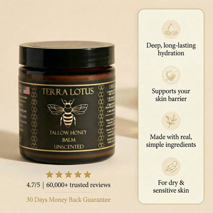 🌸Celsiora® Organic Tallow Honey Balm to Help Erase Fine Lines, Wrinkles, and Age Spots