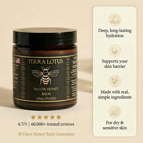 🌸Celsiora® Organic Tallow Honey Balm to Help Erase Fine Lines, Wrinkles, and Age Spots