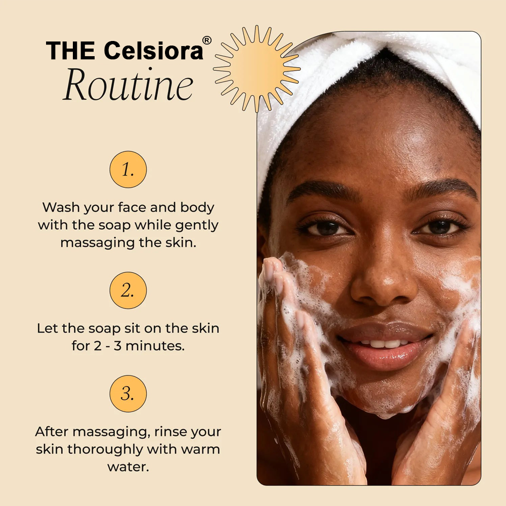 UPSELL🔥BUY 2 GET 1 FREE🔥Turmeric Brightening Soap (with Vitamin C, Alpha Arbutin, Oat)-Celsiora®