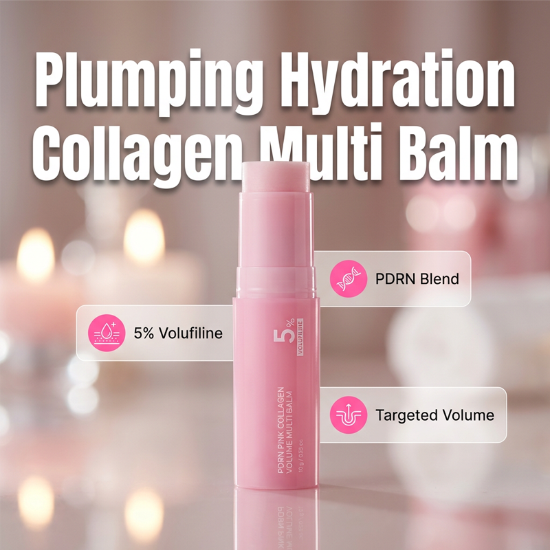 UPSELL 🥳2026 HOT SALE🥳💕PDRN Pink Collagen Volume Multi Balm | All In One Volufiline, PDRN, NAD Stick for Youthful-Looking (Copy)
