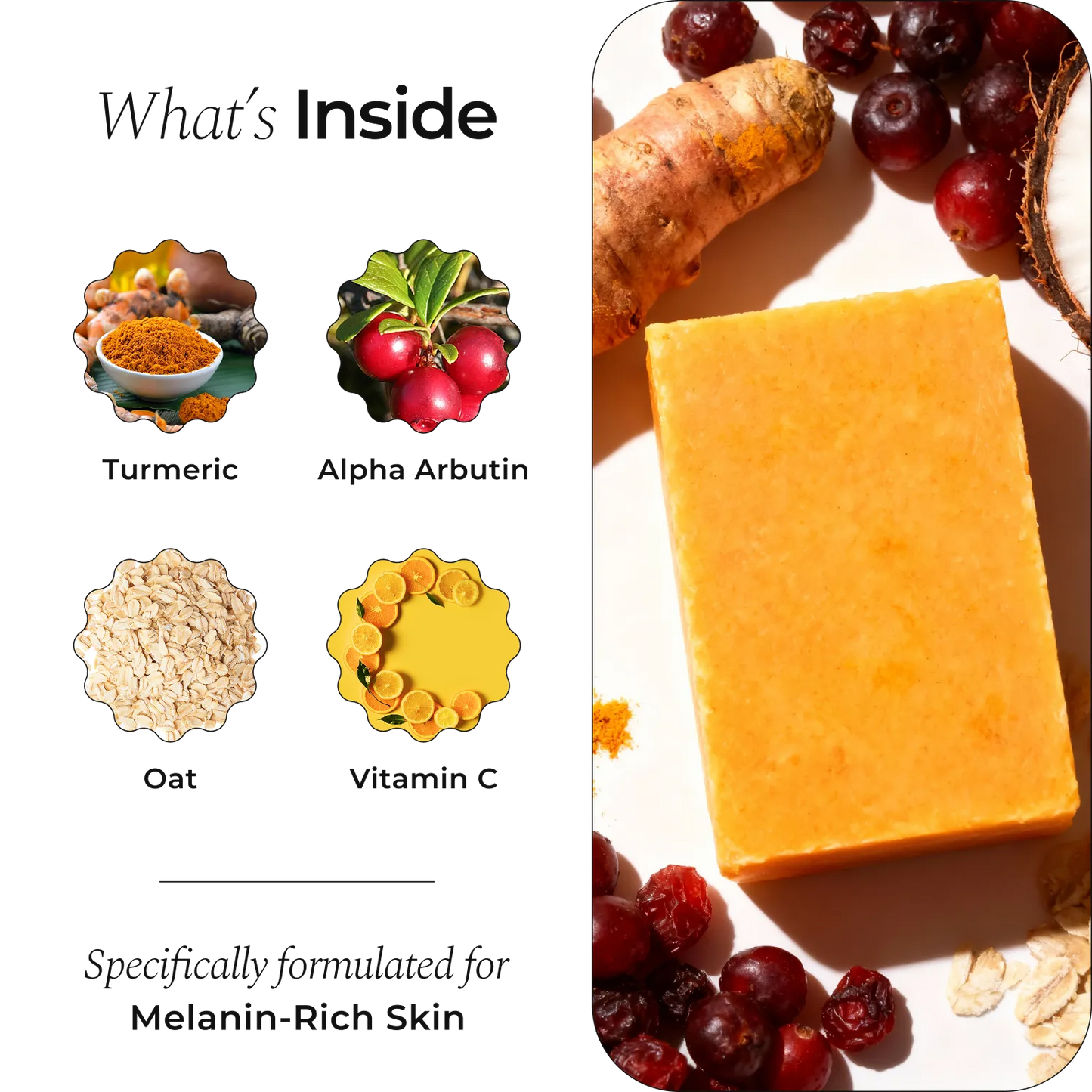 UPSELL🔥BUY 2 GET 1 FREE🔥Turmeric Brightening Soap (with Vitamin C, Alpha Arbutin, Oat)-Celsiora®